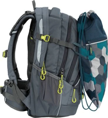 Coocazoo Sportbeutel RocketPocket2 Blue Geometric Melange 2 Coocazoo Sportbeutel RocketPocket2 Blue Geometric Melange – Bild 2