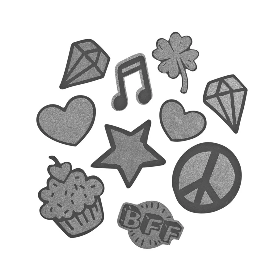 Coocazoo Aufkleber-Set "StickyRicky", Silber, Reflektierend Und Wasserfest, Selbstklebende Textilsticker 1 Coocazoo Aufkleber-Set "StickyRicky", Silber, Reflektierend Und Wasserfest, Selbstklebende Textilsticker